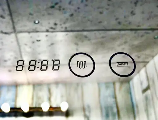 Дзеркало Dusel DE-M3051 70x90 Сенсорне включення + підігрів + годинник / темп, Білий - фото 6