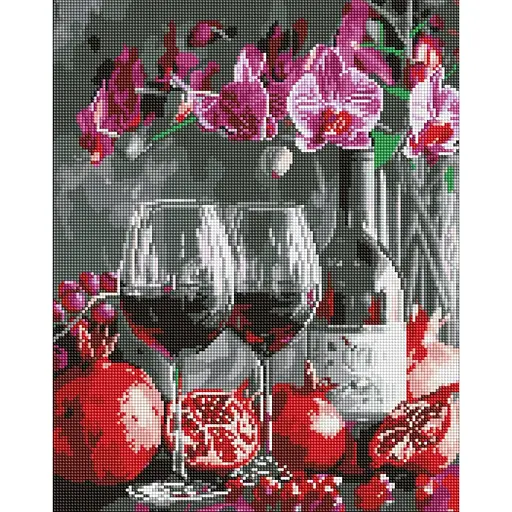 Алмазная мозаика Цветение орхидей AMO8094, 40х50 см