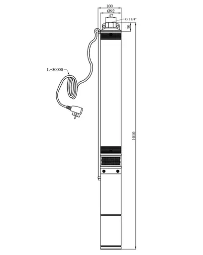Насос глубинный центробежный многоступенчатый Pumpman 4STM3-15-0,9 кВт Hmax 108 м Qmax 4,8 куб.м 900 Вт (CV032271) - фото 6