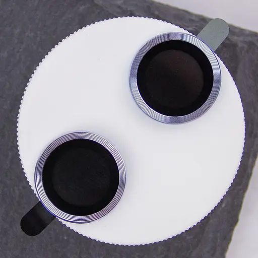 Захисне скло Epik Metal Classic на камеру у упак. для Apple iPhone 15, 6.1/15 Plus 6.7 Блакитний/Light Blue - фото 2