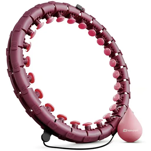 Хулахуп Hop-Sport HS-106HH масажний з обважнювачем рожевий - фото 3