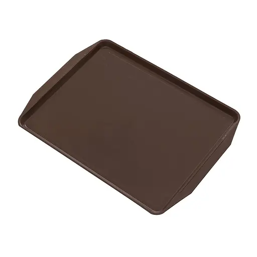 Прямокутний піднос з ручками 48.5 x 35.5 см поліпропілен, Полімет Коричневий 85601 - фото 1