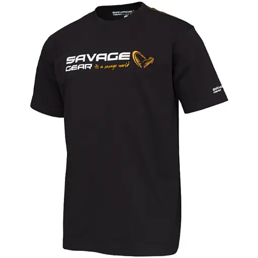 Футболка Savage Gear Signature Logo T-Shirt XL Black ink - фото 1