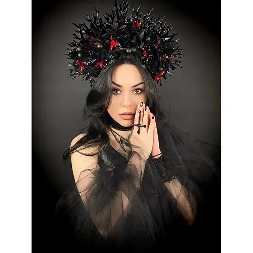 Обруч Готическая невеста двусторонний - фото 1