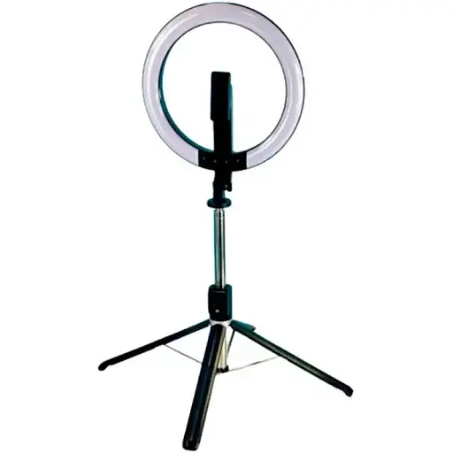 Монопод трипод бездротовий XO PRO Series P220Q LED LAMP AL 2.3 м з Bluetooth-комплексом ДК і лампою Чорний - фото 1