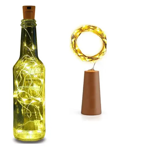 Светодиодная гирлянда Leds Ночник нить Капля росы 2 м 20 led батарейки LR44 - фото 2