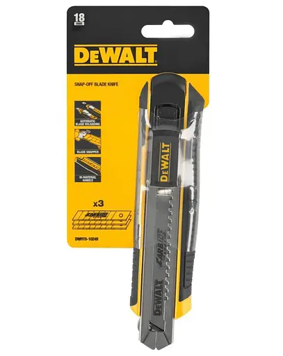 Нож DeWalt с выдвижным сегментным лезвием 18 мм (DWHT0-10249) - фото 3