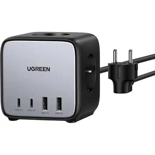 Мережевий зарядний пристрій Ugreen CD268 65W DigiNest Cube (2C2A) (UGR-60113) - фото 1