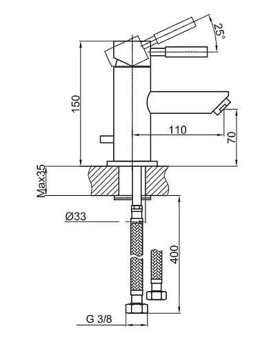 Смеситель для умывальника Kohlman Roxin Black низкий QB100RB Черный матовый - фото 2