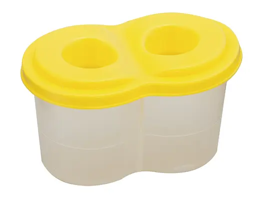 Склянка-непроливайка подвійна, жовта, 6 шт. в упаковці, ZB.6901-08