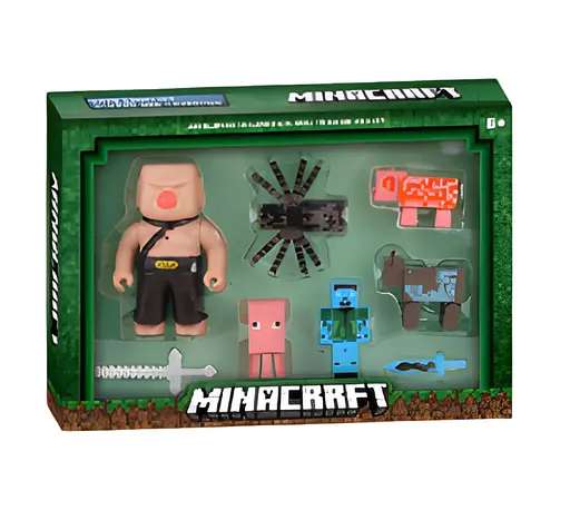 Набор фигурок Minecraft Пиглин со световыми эффектами и другие персонажи (330-5-1)