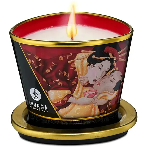 Масажна свічка Shunga Massage Candle полуниця, 170 мл - фото 2