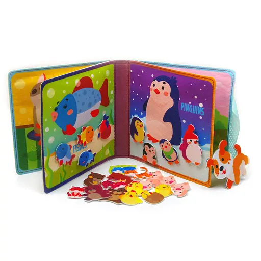 Розвиваюча фетрова книга для дітей "Розумний малюк" 823420, 25 липучок - фото 3