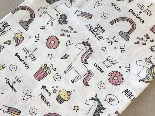 Муслиновая пеленка Moontime "Единороги" - фото 2