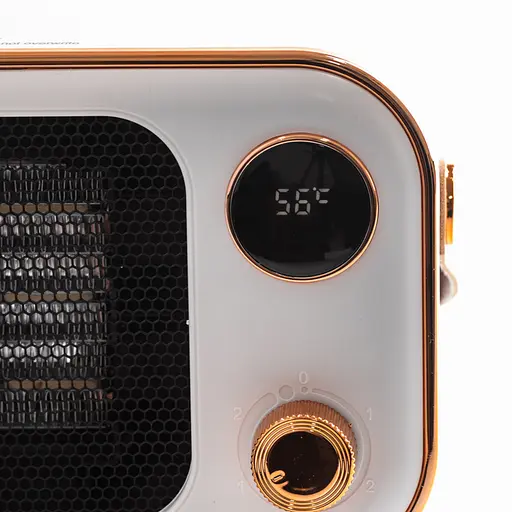 Тепловентилятор портативный с керамическим нагревательным элементом 1200 Вт Белый - фото 3