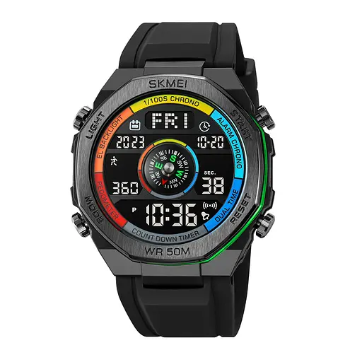 Наручний годинник чоловічий 2209CLGN Colorful-Green STOPPED Skmei acs0030145 - фото 1