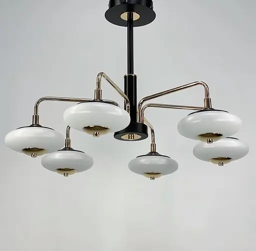 Світлодіодна люстра з унікальними плафонами Line.F Кількість ламп 6 - фото 1