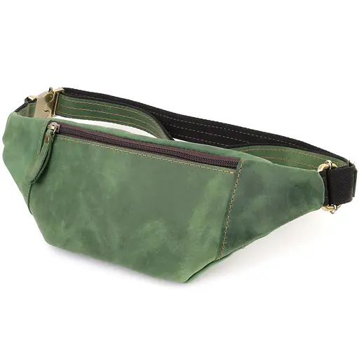 Модна сумка-бананка для чоловіків із натуральної вінтажної шкіри SHVIGEL 34х12х4 см sum0027451 - фото 12