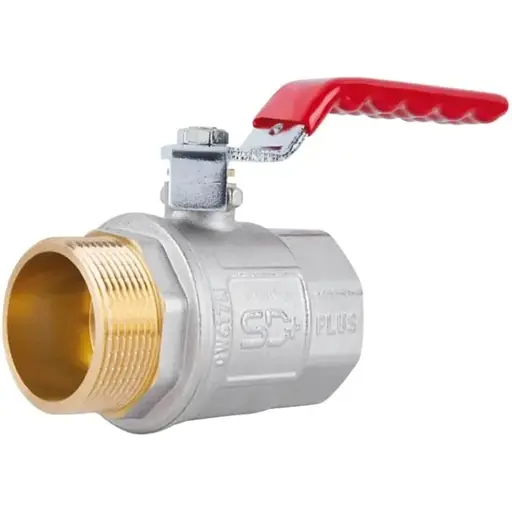 Кран шаровой Thermo Alliance Standart 1 1/2" ВН прямой, никель, PN40, рычаг SD605NW40PN40 - фото 1