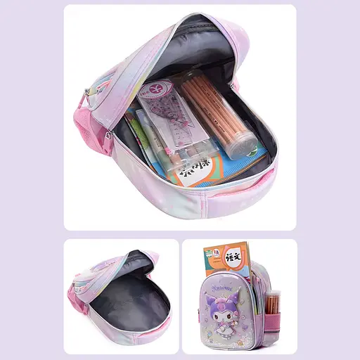 Рюкзак Kuromi, твердий корпус, 2 відділення, 2 бокові кишені, 1 внутрішня, C71647 (В асортименті) - фото 3