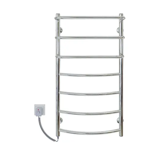 Электрический полотенцесушитель Kosser Каскад Дуга 900x500/7 EL рег. ДКД03ЕL, Хром, Левое - фото 2