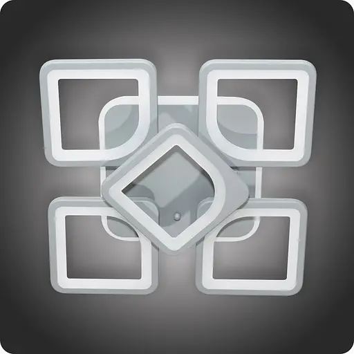 Люстра світлодіодна 517 Dlight 3color з пультом 80Вт Сірий (01874) - фото 1