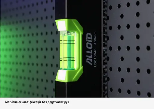 Уровень строительный Alloid Pro 3 капсулы с магнитом 40 см (LD-013040) - фото 4