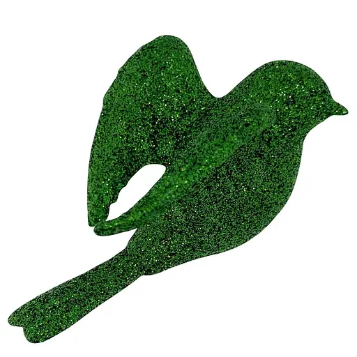 Елочная игрушка MIS LT Птичка 8х6х4 см зеленый - фото 1