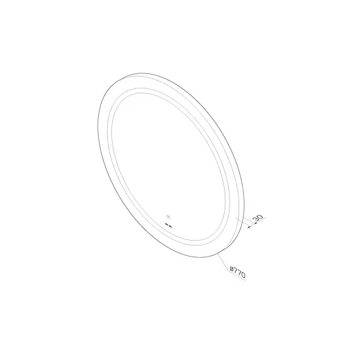 Дзеркало універсальне з контурним LED-підсвічуванням Am.Pm X-Joy сенсорне кругле 65 см срібло M85AMOX0801WG38 - фото 3