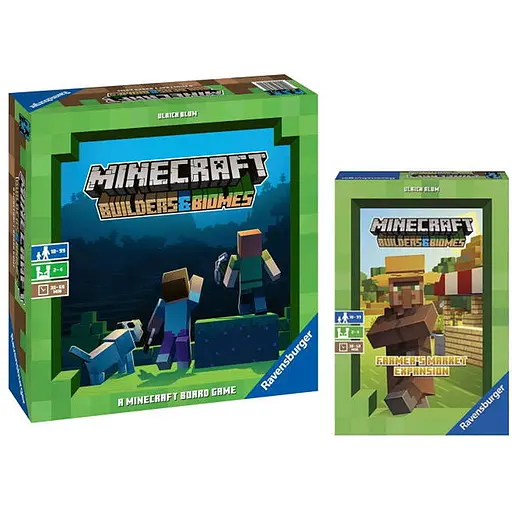 Настольная игра Ravensburger Майнкрафт: Строители и Биомы с дополнением Фермерский рынок (англ.) (PS039+1) - фото 1