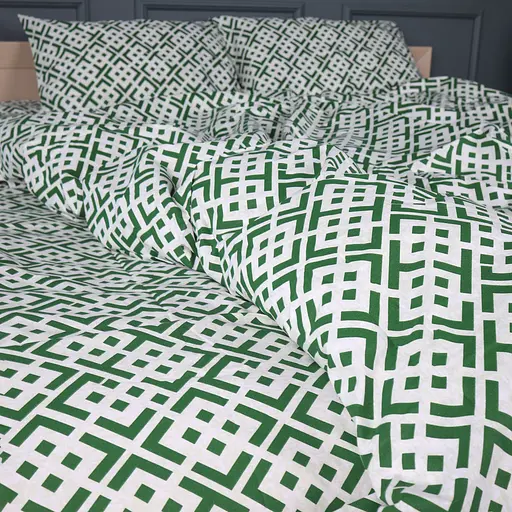 Пододеяльник MirSon бязь Abstract Green 110х140 см (2200013166238) - фото 5
