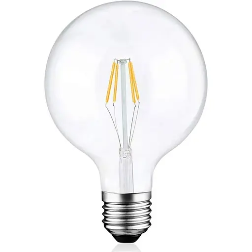 Вінтажні великі глобусні лампи Bonlux G125, світлодіодна глобусна лампа E27 з регульованою яскравістю, 4 Вт, теплий білий колір