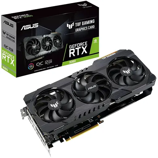 Відеокарта ASUS RTX 3060 12Gb TUF Gaming OC LHR (TUF-RTX3060-O12G-V2-GAMING) (GDDR6, 192 bit, PCI-E v4.0) Б/в - фото 10
