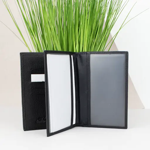 Обложка для паспорта и карт De Esse LC-47043-1 кожаная черная 2 в 1 - фото 2