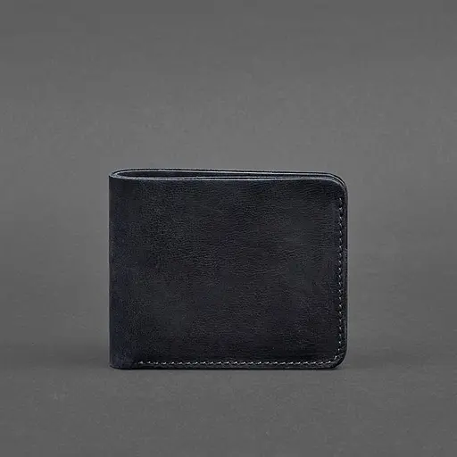 Мужской кожаный портмоне 4.1 (4 кармана) синий Crazy Horse - фото 6