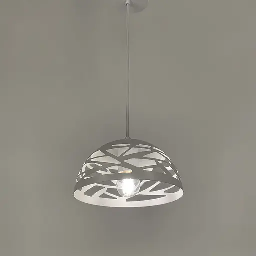 Світильник Лофт із білим різьбленим плафоном Ø 20 см | Арт. MJ 193-200 WT | Line F - фото 5