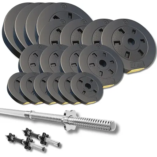 Набор со штангой и гантелями Besport PowerPro 92кг (гриф 218см)