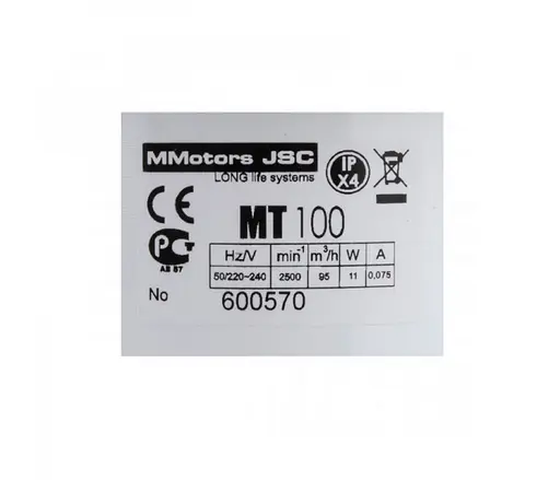 Витяжний ультратонкий вентилятор MMotors MT 100, 90 м3/г зі зворотним клапаном - фото 2