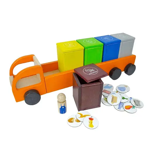 Дерев'яна розвиваюча гра "Сортуємо відходи" 900798 - фото 2