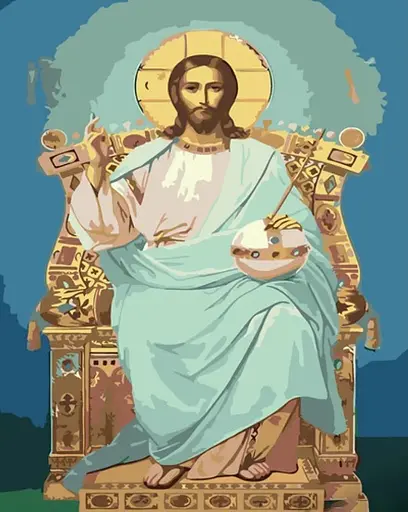 Набір для розпису по номерах Спас Всемилостивий, Strateg, 30x40 см, SS6762