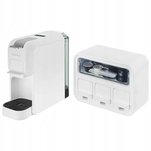 Кавоварка капсульна Catler Porto 0.8 л та бокс для адаптерів та капсул білий (ES720PORTOW) - фото 1