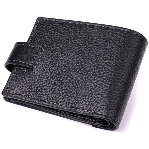 Стильное портмоне из люксовой зернистой кожи флотарий Grande Pelle 12х9х3 см acs0029594 - фото 2