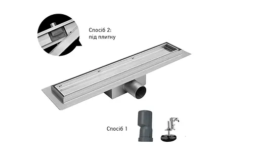 Душовий канал Koer FD30-70x300 нержавіюча сталь AC0696 - фото 2