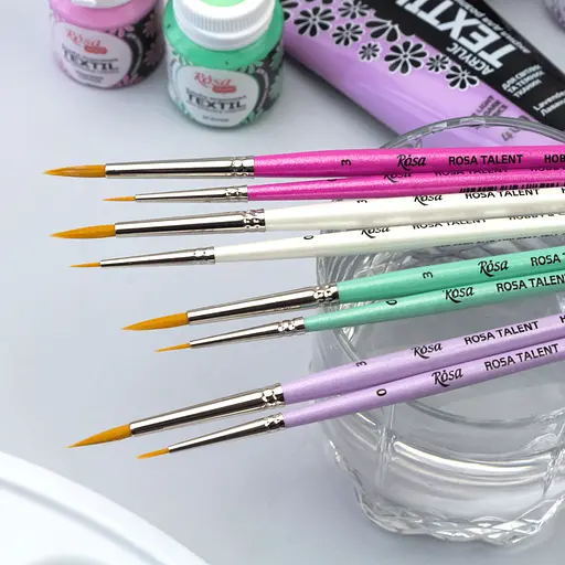 Кисть синтетика круглая HOBBY&CRAFT №00 для декора Rosa Talent - фото 8