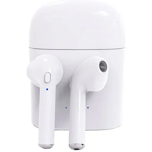 Бездротові блютуз навушники TWS i7 Mini з боксом для зарядки White (au043) - фото 3