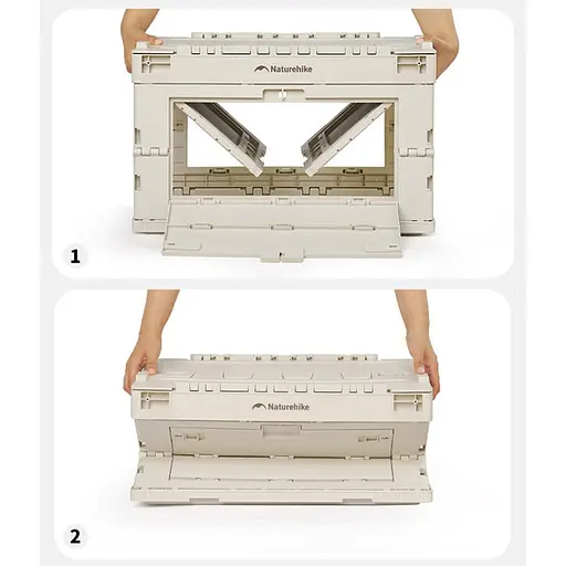 Складаний контейнер Naturehike CNK2450XB020 (23л) Бежево-сірий - фото 4