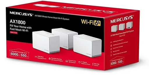 MESH-система Mercusys mesh Halo H70X AX1800 3pcs White 802.11ax (Halo H70X(3-pack)) - фото 3