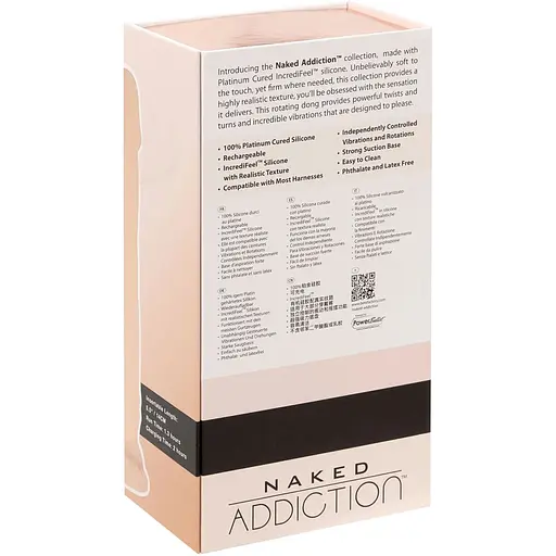 Фалоімітатор з вібрацією Addiction Naked James 8 Rotating & Vibrating Dong - фото 9