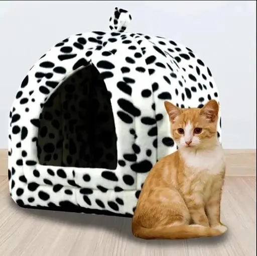 Будиночок для домашніх тварин pet hut white, Будиночок лежанка для маленького собаки, Затишний будиночок для кота - фото 5