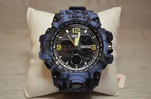 Чоловічий годинник Skmei Hamlet 1155 Синій камуфляж - фото 4